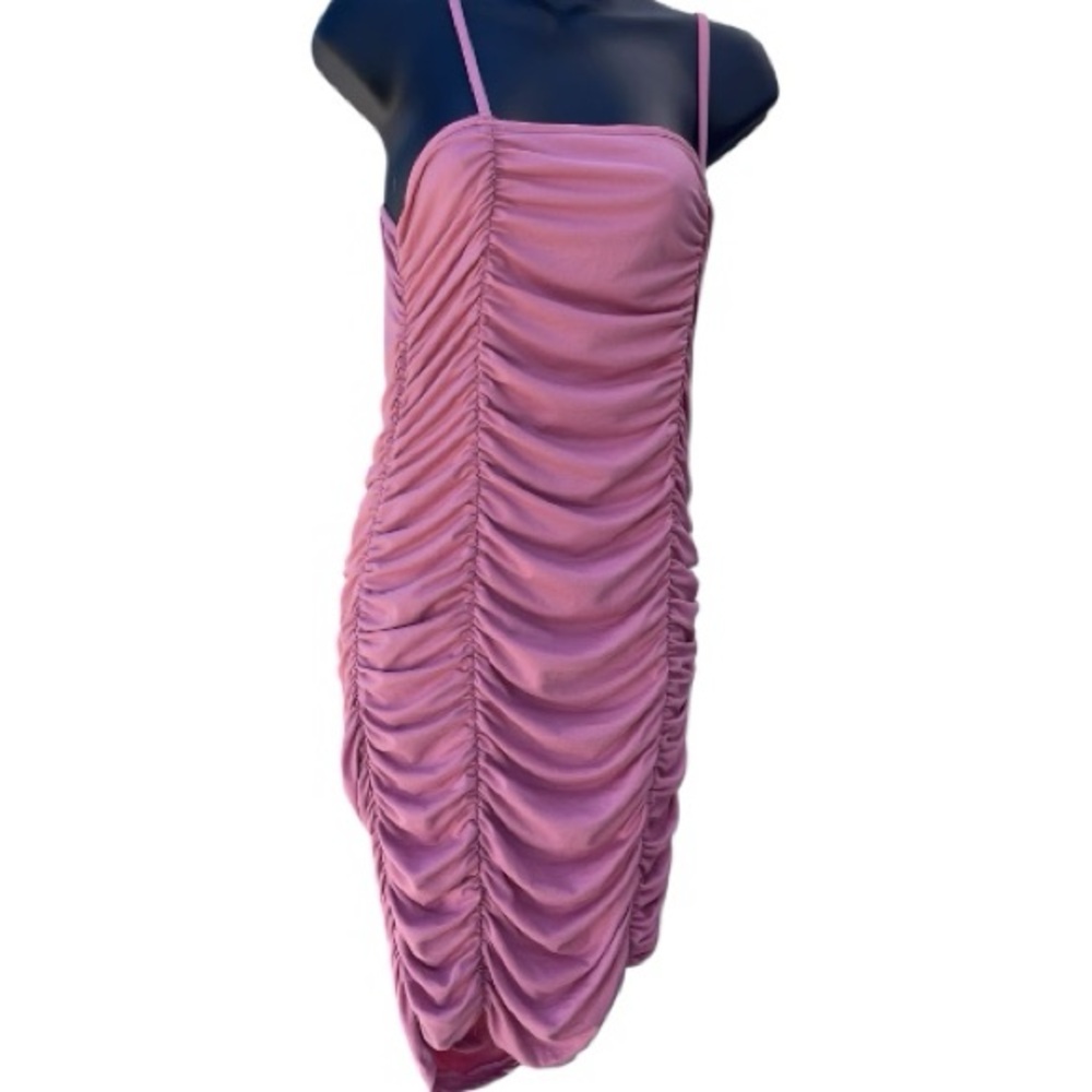 NWT Elegant Pink Ruched Dress